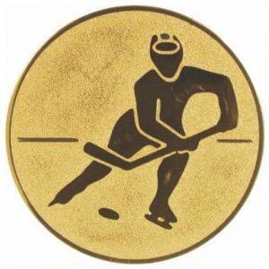 Emblém zlatý - hokej, 50mm