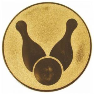 Emblém zlatý - bowling, 25mm