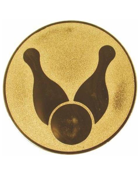 Emblém zlatý - bowling, 25mm