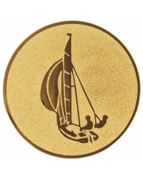 Emblém zlatý - plachetnica, 25mm