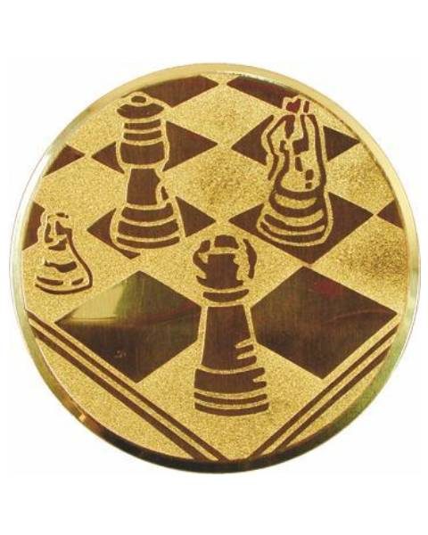 Emblém zlatý - šach, 25mm