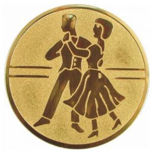 Emblém zlatý - tanec, 25mm