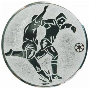 Emblém striebro - futbal, 50mm