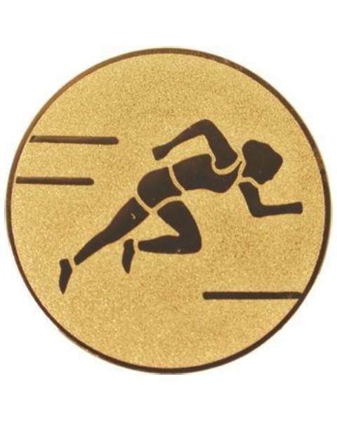 Emblém zlatý - beh/šprint, 50mm