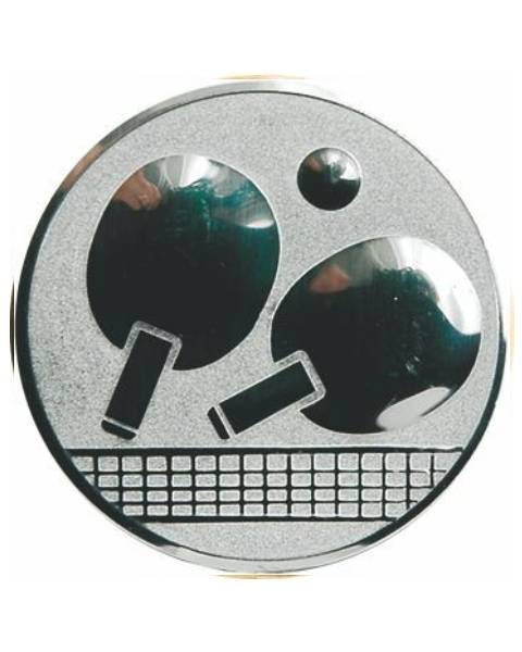 Emblém striebro - stolný tenis, 50mm
