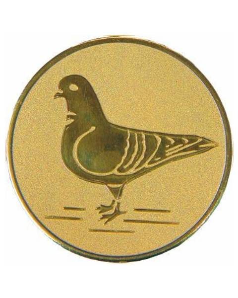 Emblém zlatý - holub, 50mm