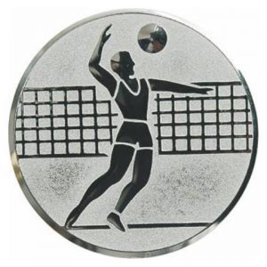 Emblém striebro - volejbal, 50mm