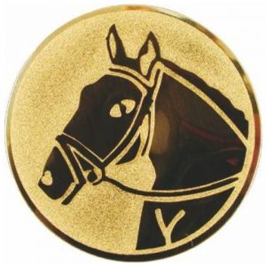 Emblém zlatý - kôň, 50mm