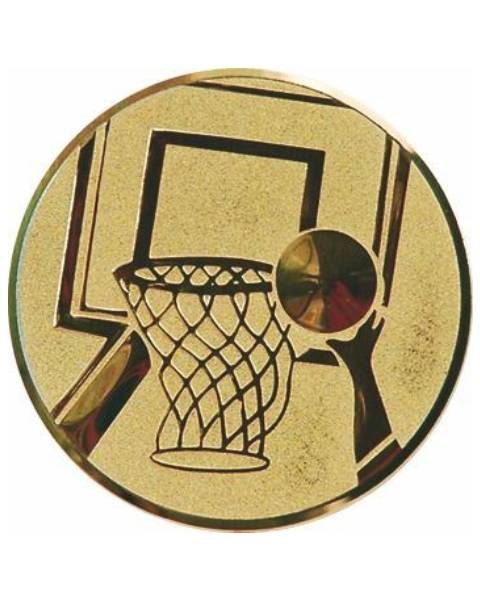 Emblém zlatý - basketbal, 50mm