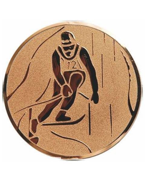 Emblém bronz - lyžovanie, 50mm