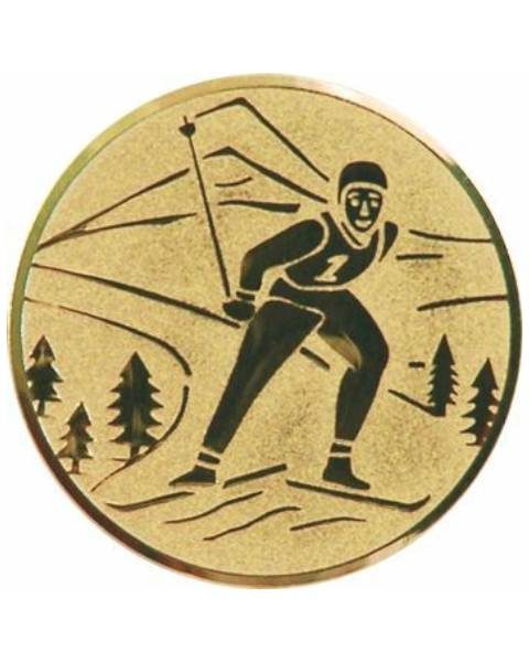Emblém zlatý - beh na lyžiach, 50mm