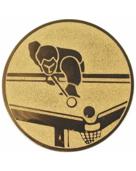 Emblém zlatý - biliard, 50mm