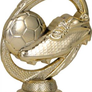Figúrka plastová futbal zlatá, výška 9 cm