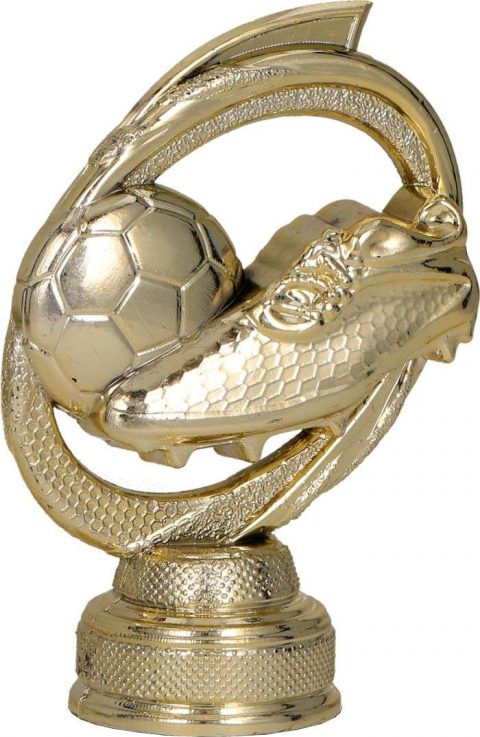Figúrka plastová futbal zlatá, výška 9 cm