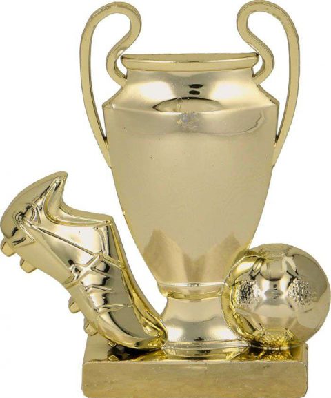 Figúrka plastová futbal zlatá, výška 8 cm