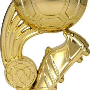 Figúrka plastová futbal zlatá, výška 15 cm