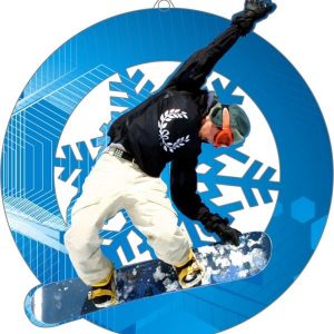 Plexi medaila - snowboard, 70mm